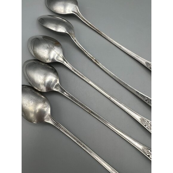 5 Lady Doris AI Silver Plate Ice Tea Spoons PRINCESS 7 in Arnold Palmer Mixer - Picture 9 of 16